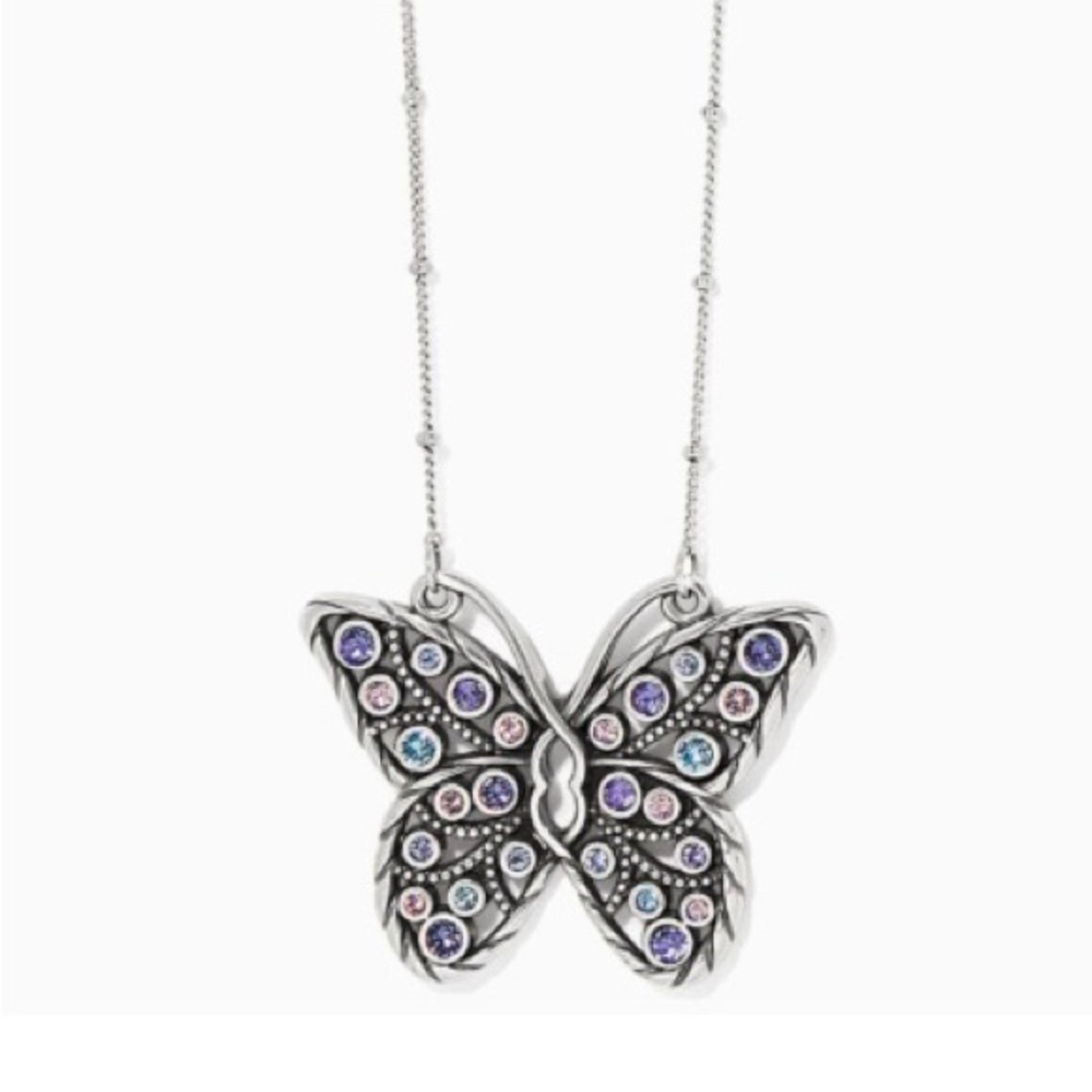 Brighton NWT Halo Gems Monarch blue necklace
